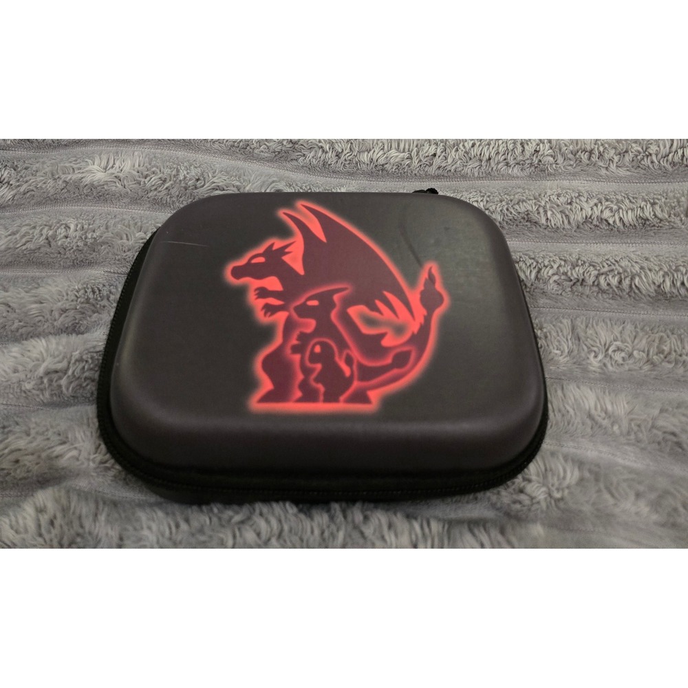 Pokemon Charizard Evolution Hardshell Travel Case Black Red Accessory Bag